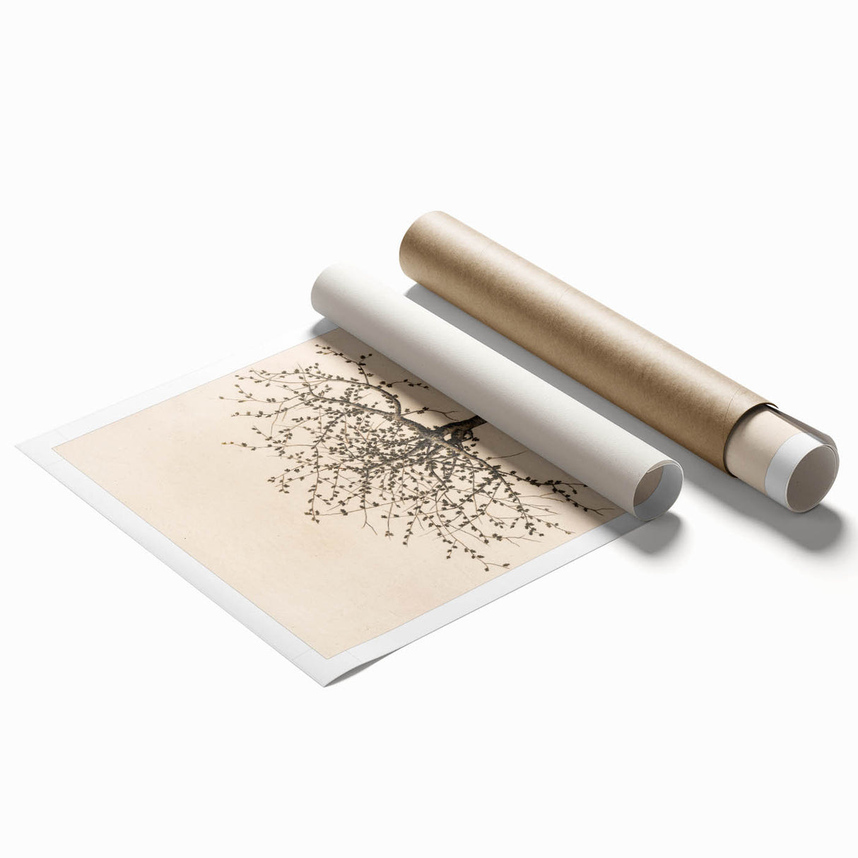 Grunge Wall Art | Vintage Tree Sketch | Abstract Grunge Botanical Print