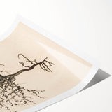 Grunge Wall Art | Vintage Tree Sketch | Abstract Grunge Botanical Print