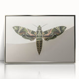 Grunge Wall Art: Moth Design | Vintage Grunge Canvas Print for Modern Homes