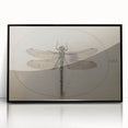 Grunge Wall Art: Dragonfly Illustration | Vintage Grunge Canvas Print