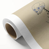 Grunge Wall Art | Vintage Skull on Stick Sketch | Abstract Grunge Print