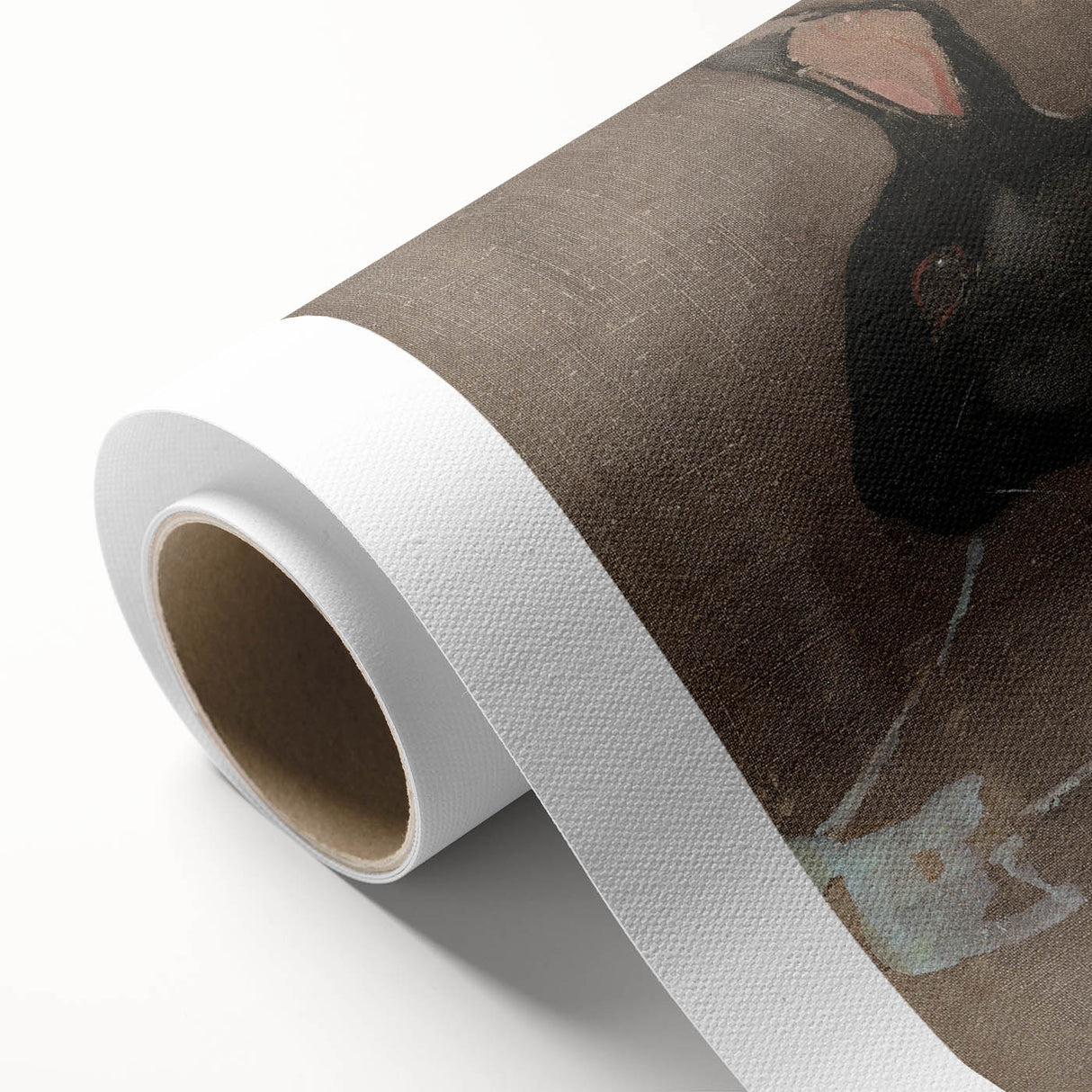 Grunge Wall Art: Black Rabbit Design | Vintage Grunge Canvas Print