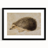 Grunge Wall Art: Hedgehog Illustration | Vintage Grunge Canvas Print