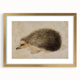Grunge Wall Art: Hedgehog Illustration | Vintage Grunge Canvas Print