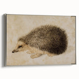 Grunge Wall Art: Hedgehog Illustration | Vintage Grunge Canvas Print