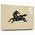 Grunge Wall Art: Abstract Horse Drawing | Vintage Grunge Canvas Print