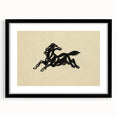 Grunge Wall Art: Abstract Horse Drawing | Vintage Grunge Canvas Print