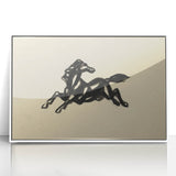 Grunge Wall Art: Abstract Horse Drawing | Vintage Grunge Canvas Print