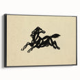 Grunge Wall Art: Abstract Horse Drawing | Vintage Grunge Canvas Print