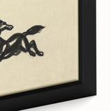 Grunge Wall Art: Abstract Horse Drawing | Vintage Grunge Canvas Print