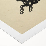 Grunge Wall Art: Abstract Horse Drawing | Vintage Grunge Canvas Print