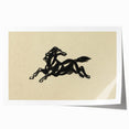 Grunge Wall Art: Abstract Horse Drawing | Vintage Grunge Canvas Print