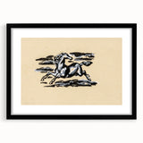 Grunge Wall Art: Running Horse Design | Vintage Grunge Canvas Print