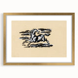 Grunge Wall Art: Running Horse Design | Vintage Grunge Canvas Print