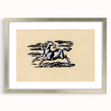 Grunge Wall Art: Running Horse Design | Vintage Grunge Canvas Print