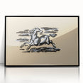 Grunge Wall Art: Running Horse Design | Vintage Grunge Canvas Print