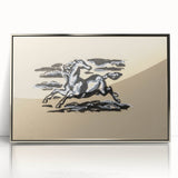 Grunge Wall Art: Running Horse Design | Vintage Grunge Canvas Print