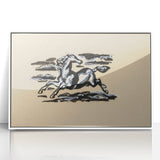 Grunge Wall Art: Running Horse Design | Vintage Grunge Canvas Print