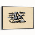 Grunge Wall Art: Running Horse Design | Vintage Grunge Canvas Print