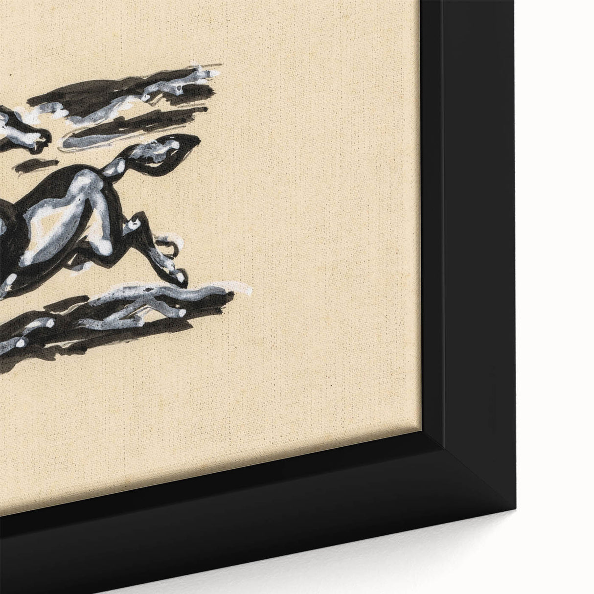Grunge Wall Art: Running Horse Design | Vintage Grunge Canvas Print
