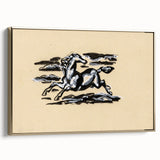 Grunge Wall Art: Running Horse Design | Vintage Grunge Canvas Print