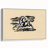 Grunge Wall Art: Running Horse Design | Vintage Grunge Canvas Print