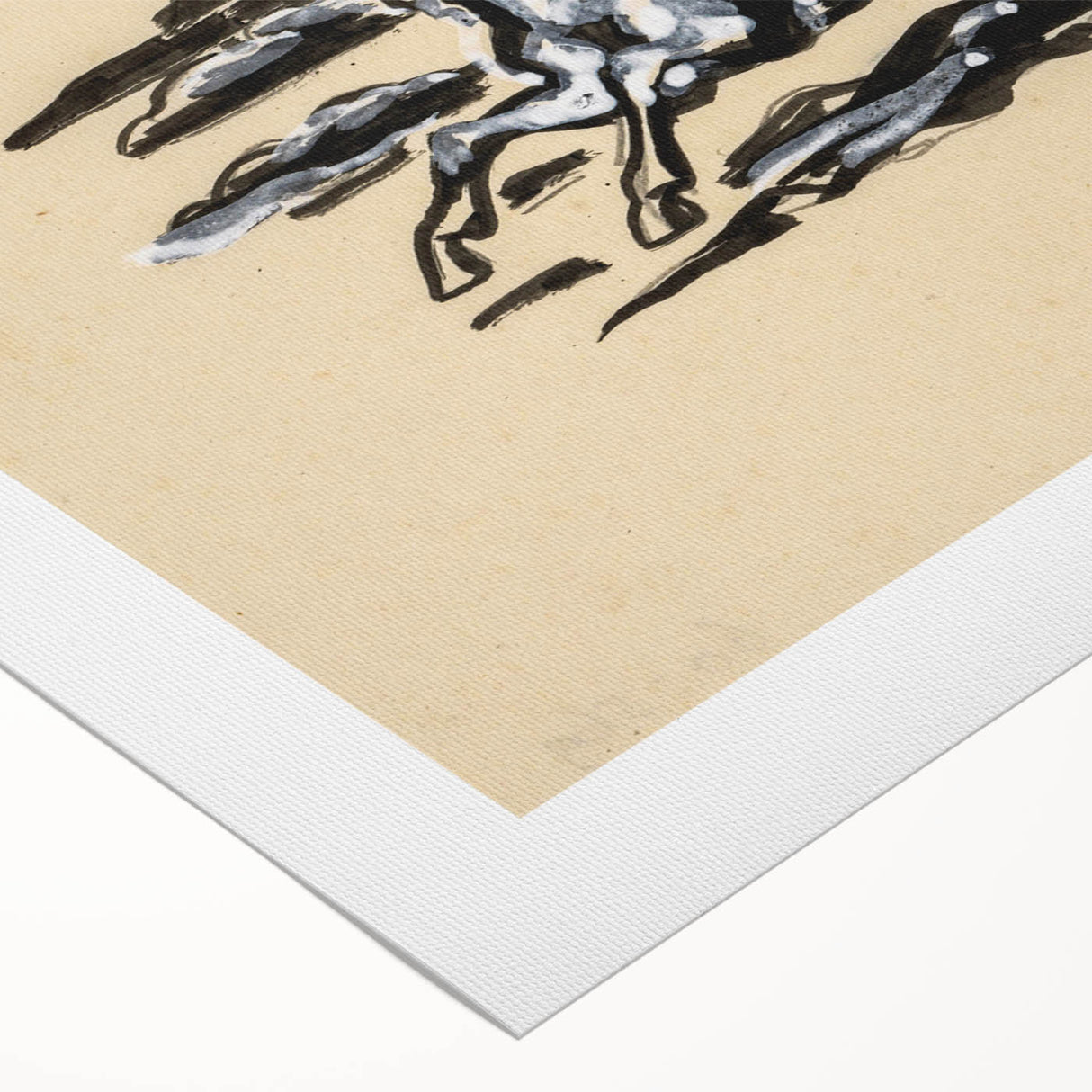 Grunge Wall Art: Running Horse Design | Vintage Grunge Canvas Print