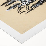 Grunge Wall Art: Running Horse Design | Vintage Grunge Canvas Print