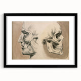 Grunge Aesthetic Art: Vintage Skull & Anatomy Grunge Wall Art on Canvas