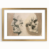 Grunge Aesthetic Art: Vintage Skull & Anatomy Grunge Wall Art on Canvas