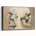 Grunge Aesthetic Art: Vintage Skull & Anatomy Grunge Wall Art on Canvas