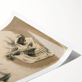 Grunge Aesthetic Art: Vintage Skull & Anatomy Grunge Wall Art on Canvas