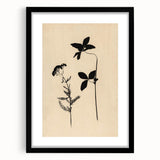 Grunge Wall Art - Botanical Silhouette Grunge Canvas Print for Decor