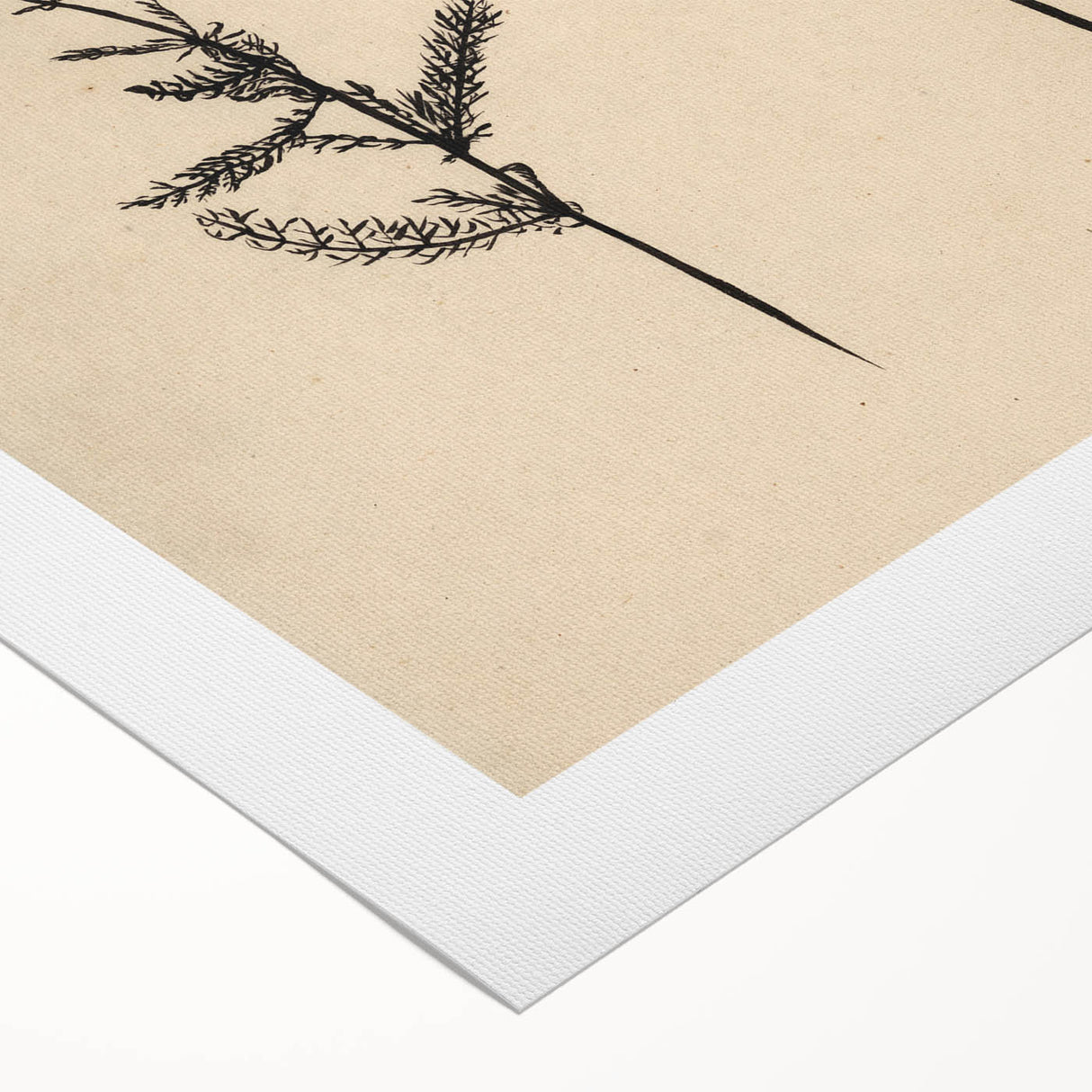 Grunge Wall Art - Botanical Silhouette Grunge Canvas Print for Decor