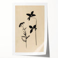 Grunge Wall Art - Botanical Silhouette Grunge Canvas Print for Decor