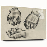 Grunge Aesthetic Art Abstract Hand Sketch Grunge Canvas Print for Decor