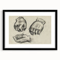 Grunge Aesthetic Art Abstract Hand Sketch Grunge Canvas Print for Decor