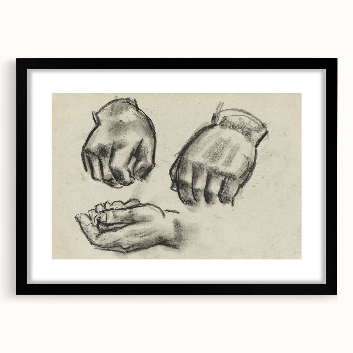Grunge Aesthetic Art Abstract Hand Sketch Grunge Canvas Print for Decor