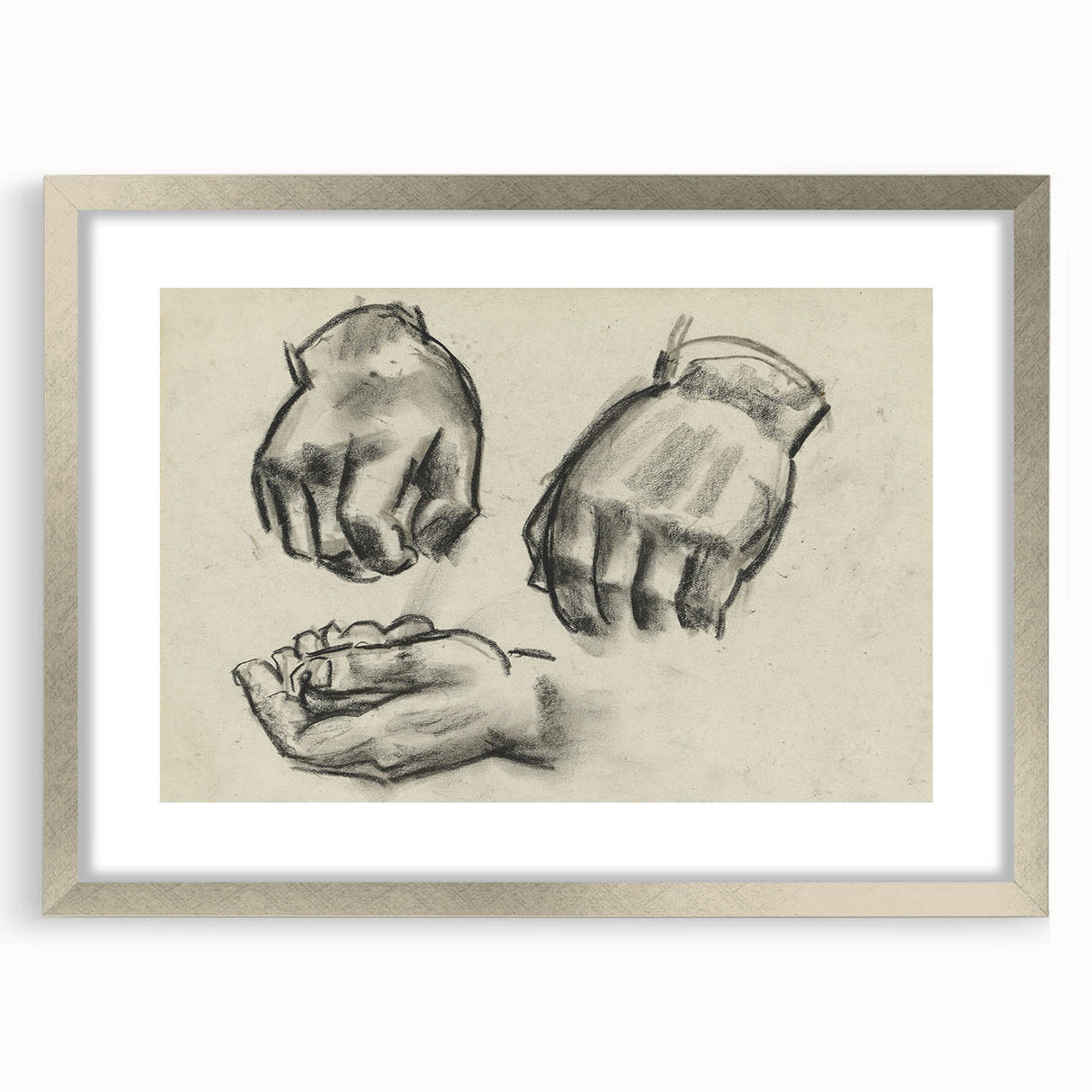 Grunge Aesthetic Art Abstract Hand Sketch Grunge Canvas Print for Decor
