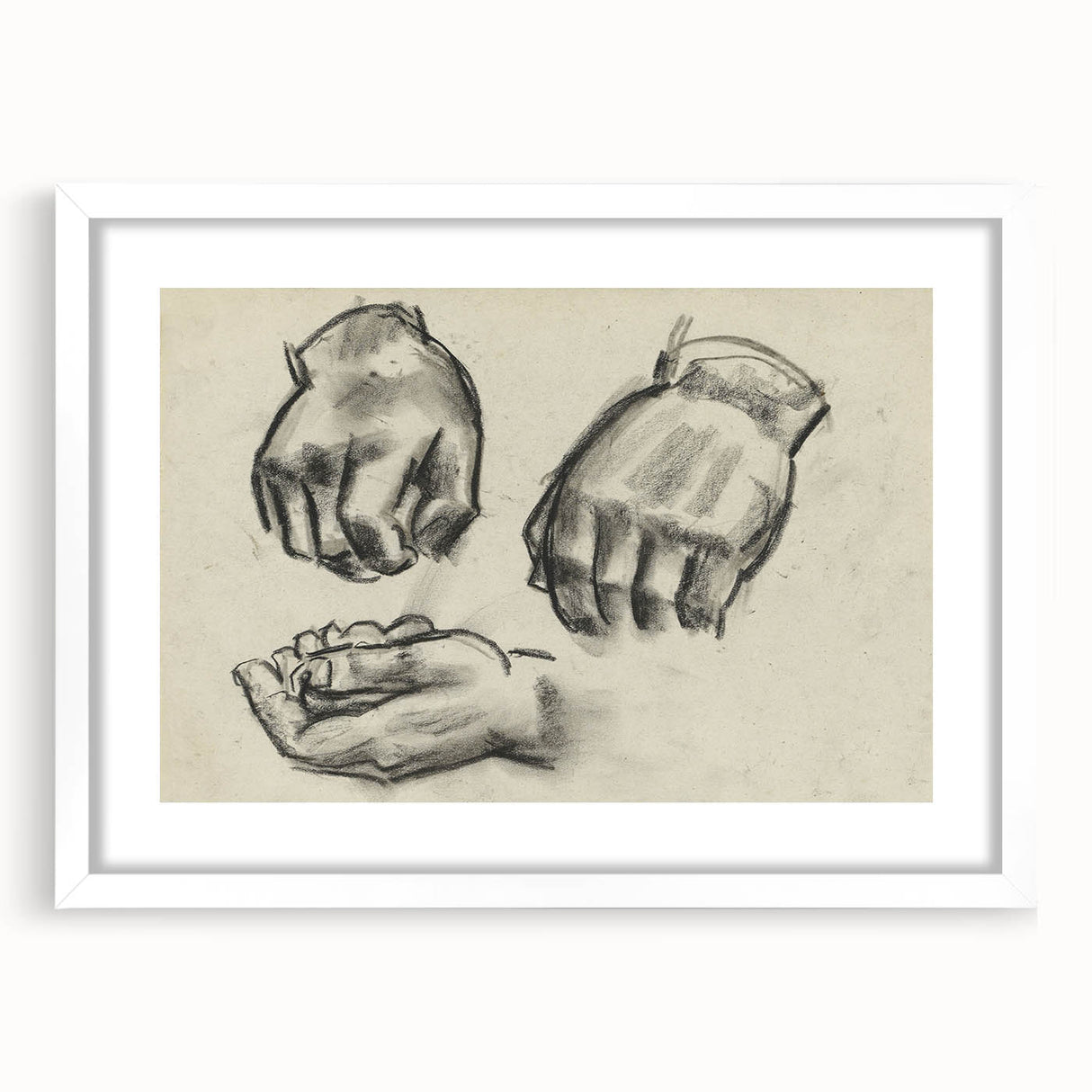 Grunge Aesthetic Art Abstract Hand Sketch Grunge Canvas Print for Decor
