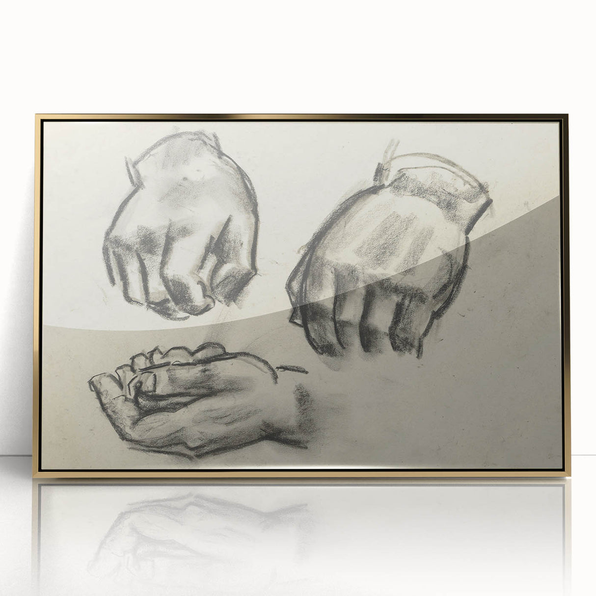 Grunge Aesthetic Art Abstract Hand Sketch Grunge Canvas Print for Decor