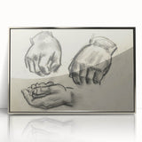 Grunge Aesthetic Art Abstract Hand Sketch Grunge Canvas Print for Decor