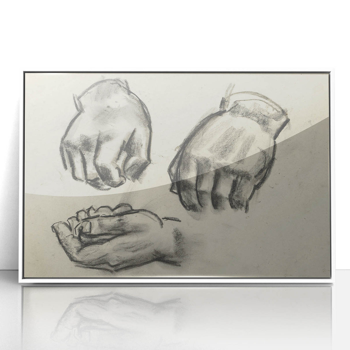 Grunge Aesthetic Art Abstract Hand Sketch Grunge Canvas Print for Decor
