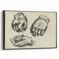 Grunge Aesthetic Art Abstract Hand Sketch Grunge Canvas Print for Decor