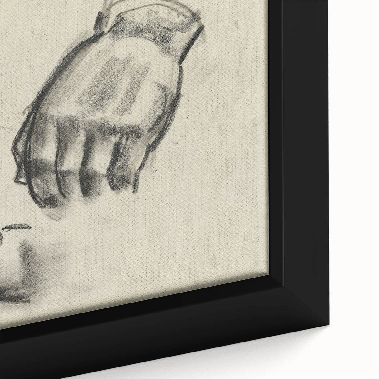 Grunge Aesthetic Art Abstract Hand Sketch Grunge Canvas Print for Decor