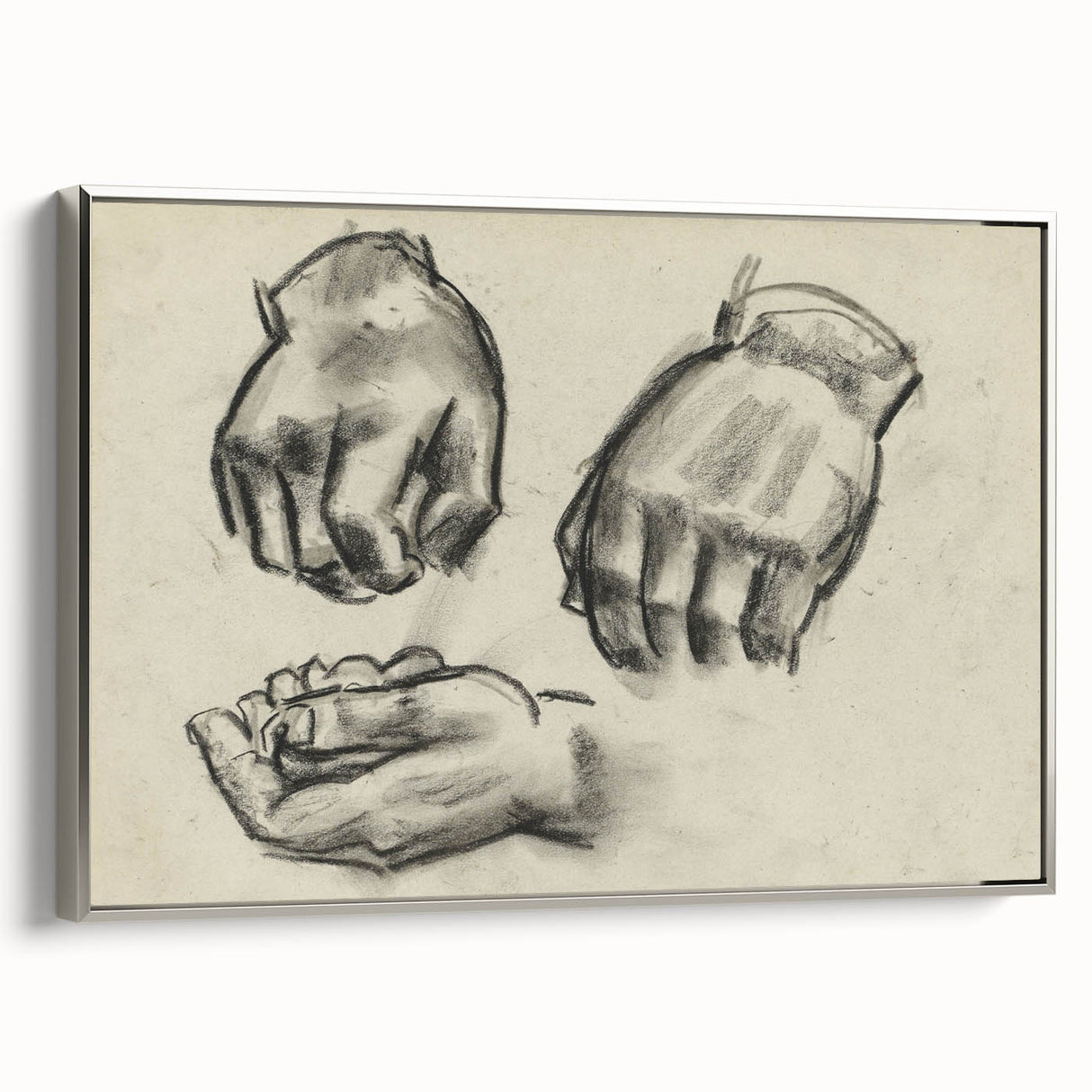 Grunge Aesthetic Art Abstract Hand Sketch Grunge Canvas Print for Decor