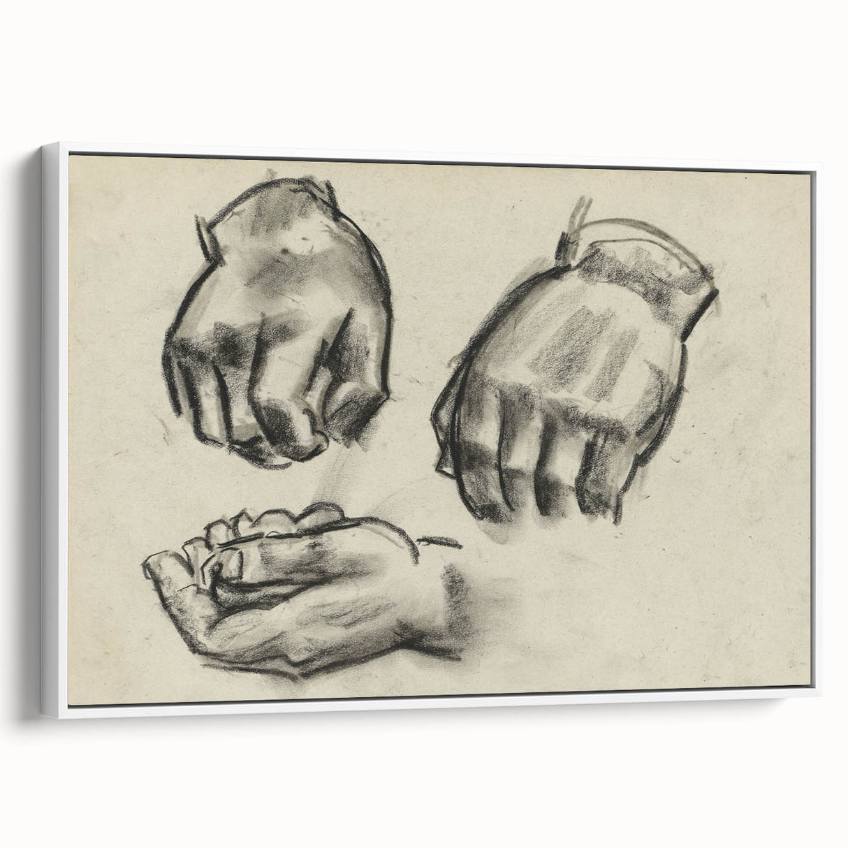 Grunge Aesthetic Art Abstract Hand Sketch Grunge Canvas Print for Decor