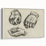 Grunge Aesthetic Art Abstract Hand Sketch Grunge Canvas Print for Decor