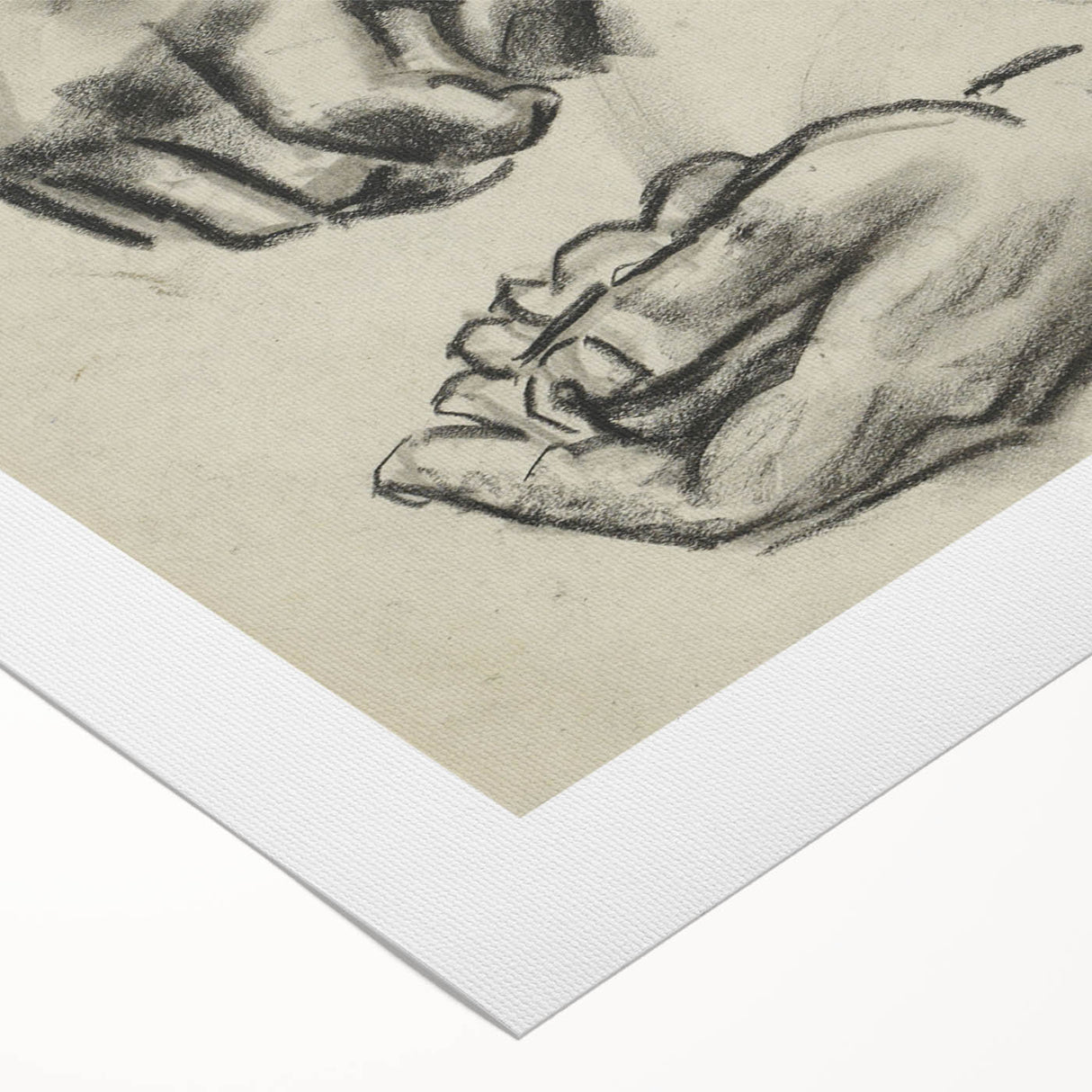Grunge Aesthetic Art Abstract Hand Sketch Grunge Canvas Print for Decor
