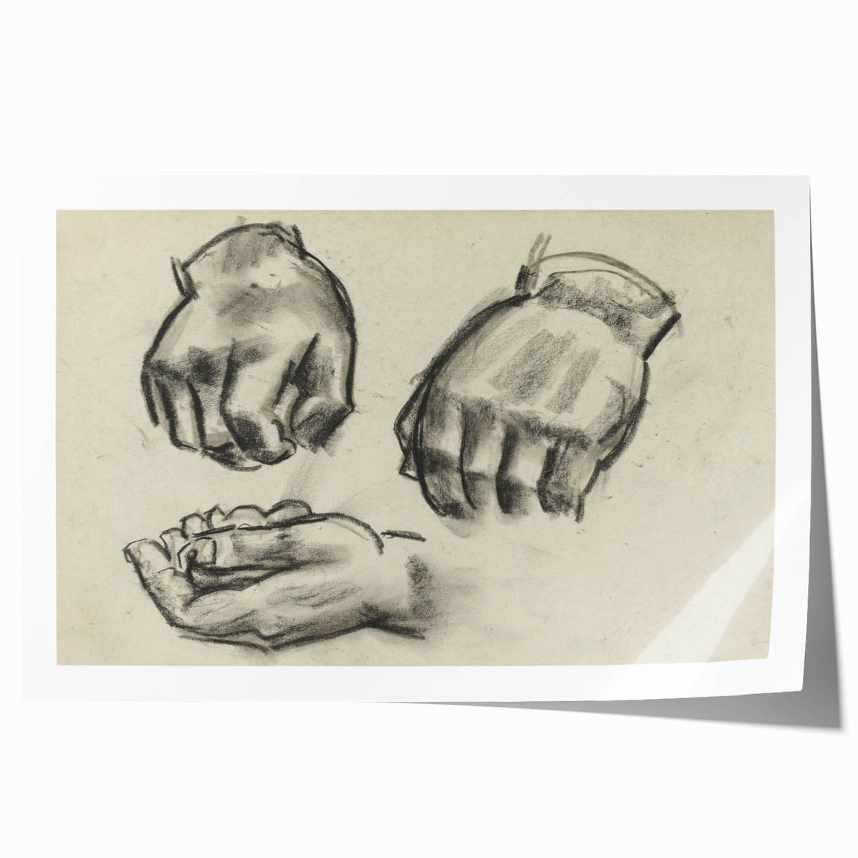 Grunge Aesthetic Art Abstract Hand Sketch Grunge Canvas Print for Decor